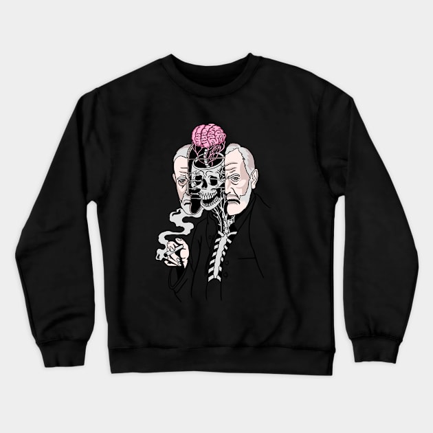 Sigmund Freud Brain Crewneck Sweatshirt by isstgeschichte